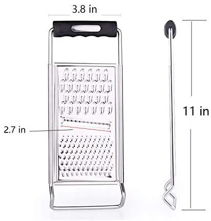 Stainless Steel Kitchen Graters Cheese Grater,Ginger Grater & Lemon Zester Micro Blade Cover Stainless Steel Razor Sharp Teeth - High Performance - for Vegetables, Fruits, Cheese, Chocolate