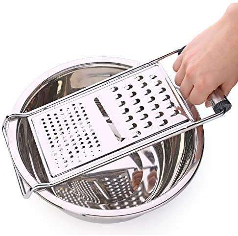 Stainless Steel Kitchen Graters Cheese Grater,Ginger Grater & Lemon Zester Micro Blade Cover Stainless Steel Razor Sharp Teeth - High Performance - for Vegetables, Fruits, Cheese, Chocolate