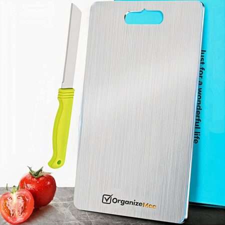 Medium Stainless steel chopping cutting board Size :  (317 MM X 210 MM)