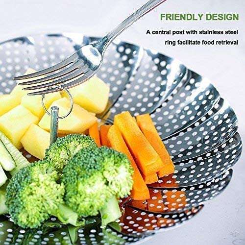 Stainless Steel Collapsible Vegetable Steamer, Small