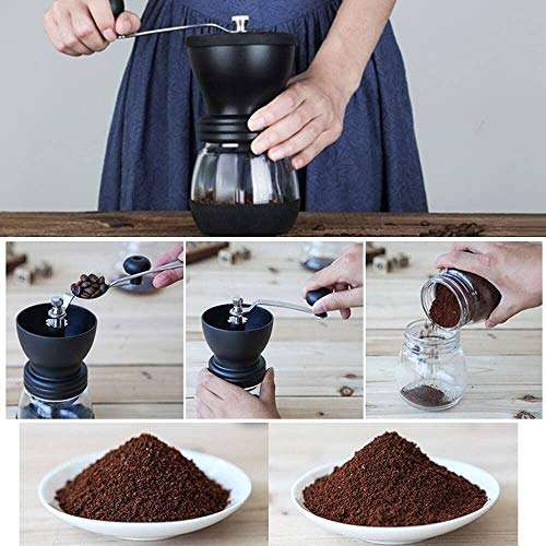 PARACITY Manual Coffee Bean Grinder Stainless Steel Hand Coffee Mill  Ceramic Burr for Aeropress, Drip Coffee, Espresso, French Press, Turkish  Brew