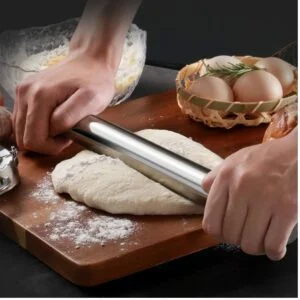 Stainless Steel french Rolling Pin Chapati Belan Roti Roller Size (Dia 25 Mm X 31.8 Cm)