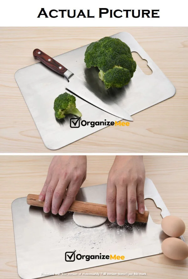 Medium Stainless steel chopping cutting board Size :  (317 MM X 210 MM)