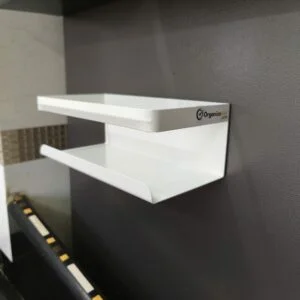 White spice magnetic rack kitchen organizer storage shelve  Utilize side space of fridge,washing machine & microwave oven(Qty: 1)