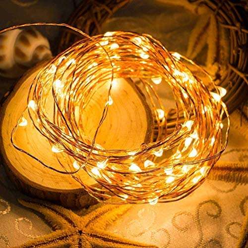10 Meters 100 LED Copper Wire Warm White Lights Waterproof with Remote and  Mode Functions and Timer USB Powered Decorative LED ⋆ OrganizeMee