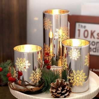 Led Glass flickering candle