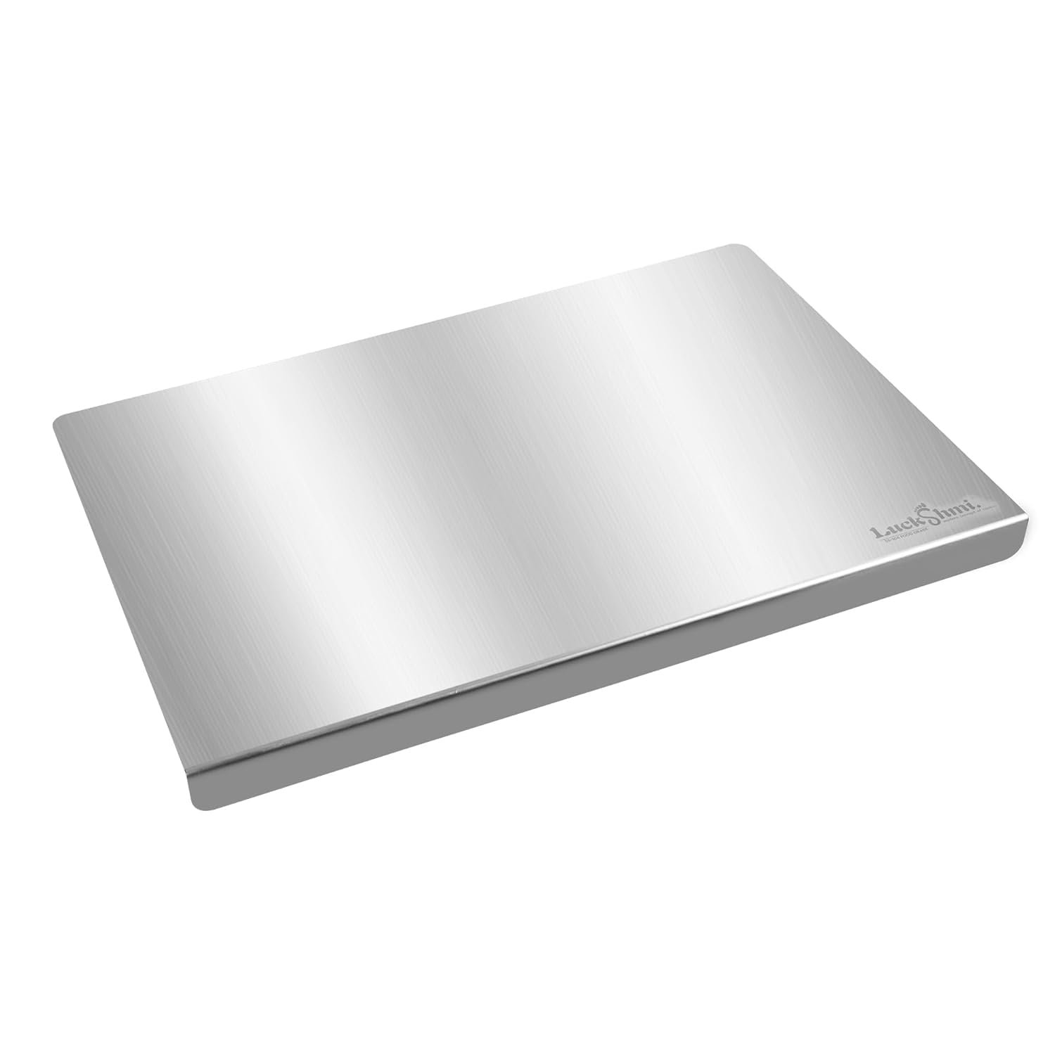 OrganizeMee Stainless Steel 304 Fruit Chopping Cutting Board for Kitchen, Kitchen Metal Chopping Board for Vegetables Breads and Meats, Heavy Duty Safe (Platform Large 50X39CM)