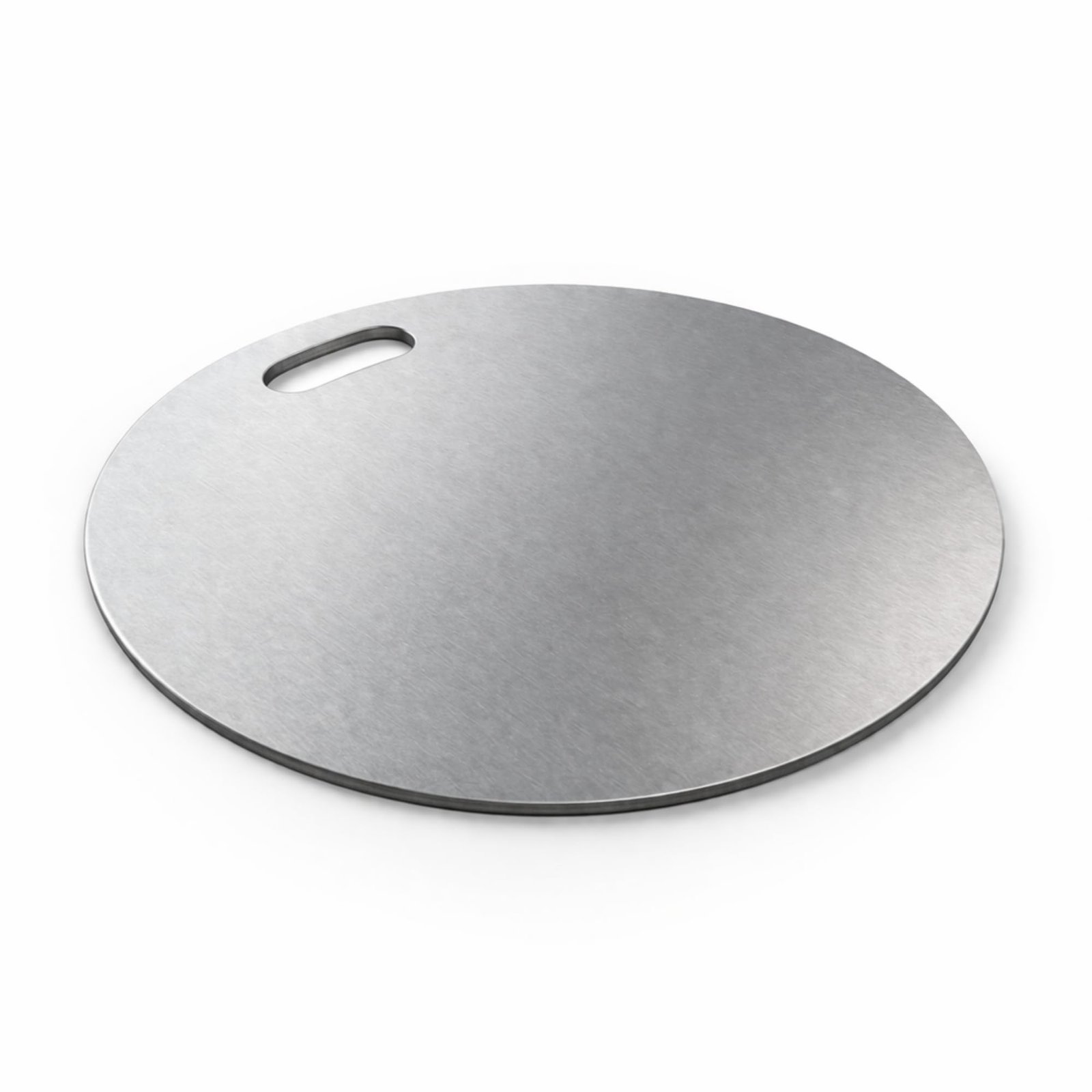 OrganizeMee Stainless Steel Chopping Board (Round, 31cm) - Heavy Duty Metal Cutting Board for Kitchen - Hygienic, Dishwasher Safe & Durable (1.5mm Thick)