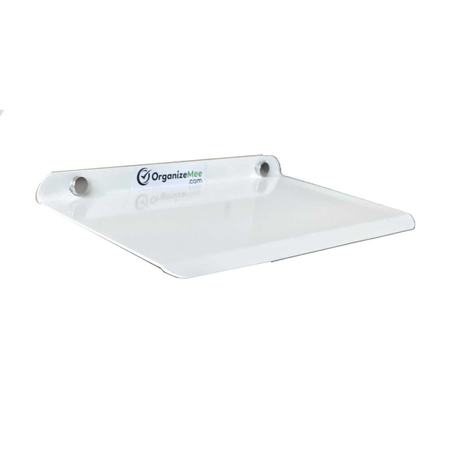 White Metal Corner Floating Shelf for Speaker, Wi-Fi Camera & Home Decor ? 15.5 x 12.5 cm