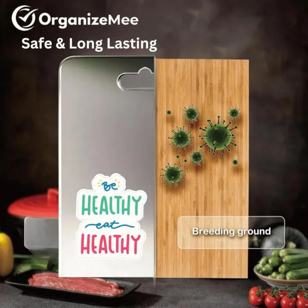Large/36x25 cm Stainless Steel Cutting Chopping Board Fruit, Vegetable Kitchen Chopping, Heavy Duty Cut Boards