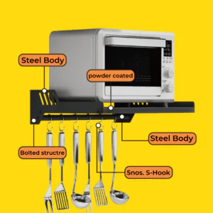 microwave wall rack shelf