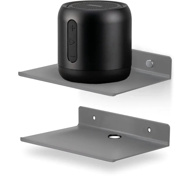 Wall Mounted Small Shelf | Camera Speaker Stand Grey