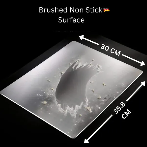 42 cm x 32 CM Medium Stainless Steel Kitchen Counter Top/Platform Chopping Board,Worktop Cutting & Chopping, with Lip Bend and