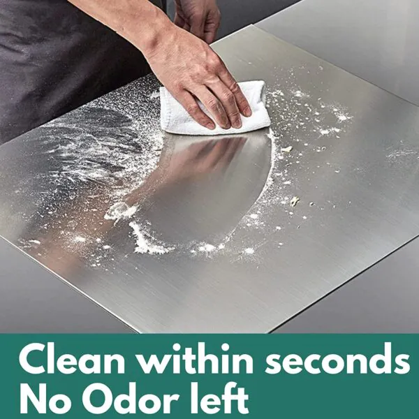 42 cm x 32 CM Medium Stainless Steel Kitchen Counter Top/Platform Chopping Board,Worktop Cutting & Chopping, with Lip Bend and