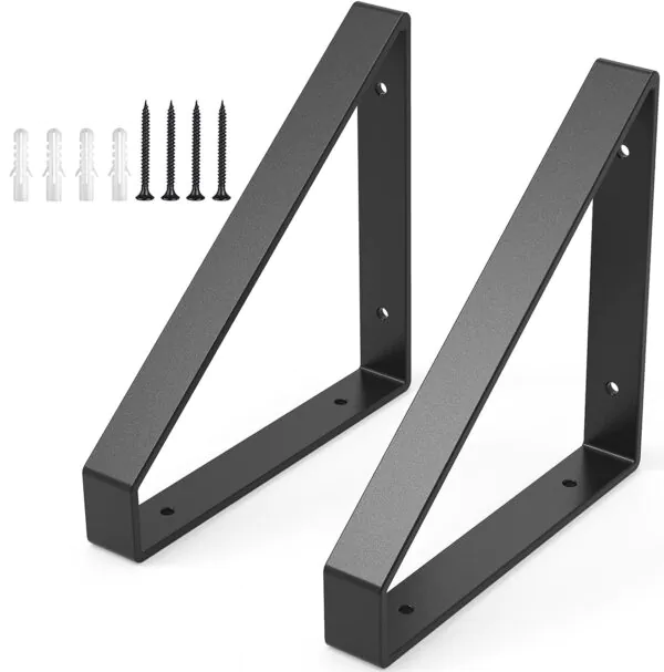 Metal Angle support  for floating shelf WHITE Qty 2