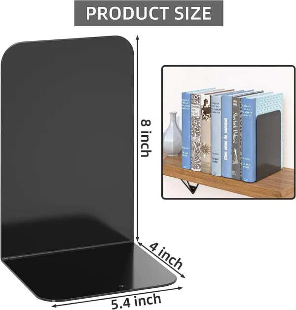 OrganizeMee Book Stand & Organizer Set | Office Table Accessories with File Organiser Stylish Holder Study Decor & Shelf Books Desk Expandable Case Magazine Tabletop Rack Space-Saving Bookends 1 Pair