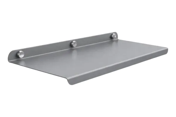 12 Inch Set 4 Grey Wall Shelf , Metal Floating Shelf for Wall, Wall Mounted Shelves, Modern Wall Shelf for Bedroom & Living Room Storage, Minimalist Wall Mount Shelf (30.48 CM Long X 12 CM deep)