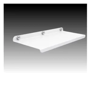 17 Inch WHITE Wall Shelf , Metal Floating Shelf for Wall, Wall Mounted Shelves, Modern Wall Shelf for Bedroom & Living Room Storage, Minimalist Wall Mount Shelf (43.18 CM Long X 17 CM deep)