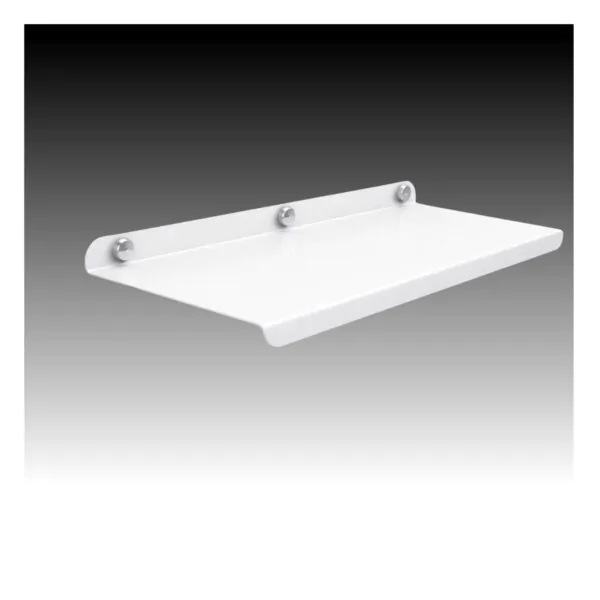 17 Inch WHITE Wall Shelf , Metal Floating Shelf for Wall, Wall Mounted Shelves, Modern Wall Shelf for Bedroom & Living Room Storage, Minimalist Wall Mount Shelf (43.18 CM Long X 17 CM deep)