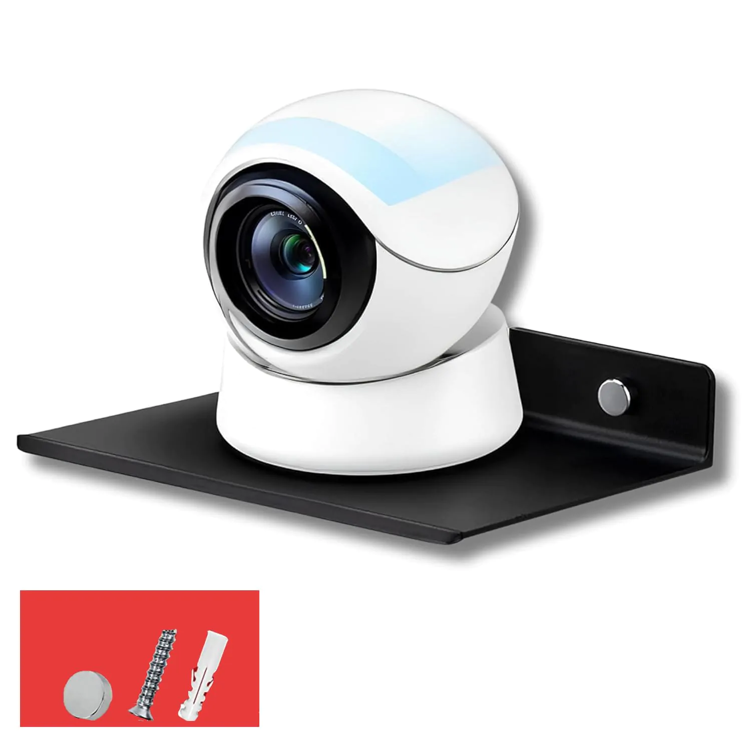 6 Inch Metal Wall Shelf | Bluetooth Speaker & WiFi Camera Stand | Small Floating Shelf for Living Room