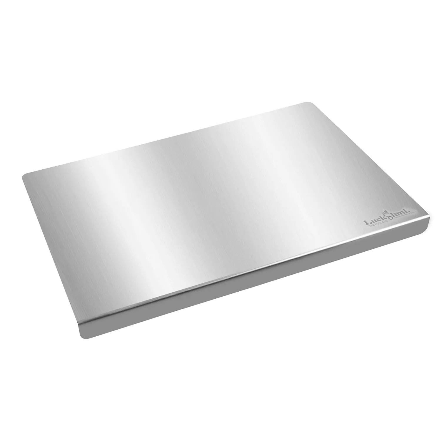 OrganizeMee Stainless Steel 304 Fruit Chopping Cutting Board for Kitchen, Kitchen Metal Chopping Board for Vegetables Breads and Meats, Heavy Duty Safe (Platform Large 50X39CM)