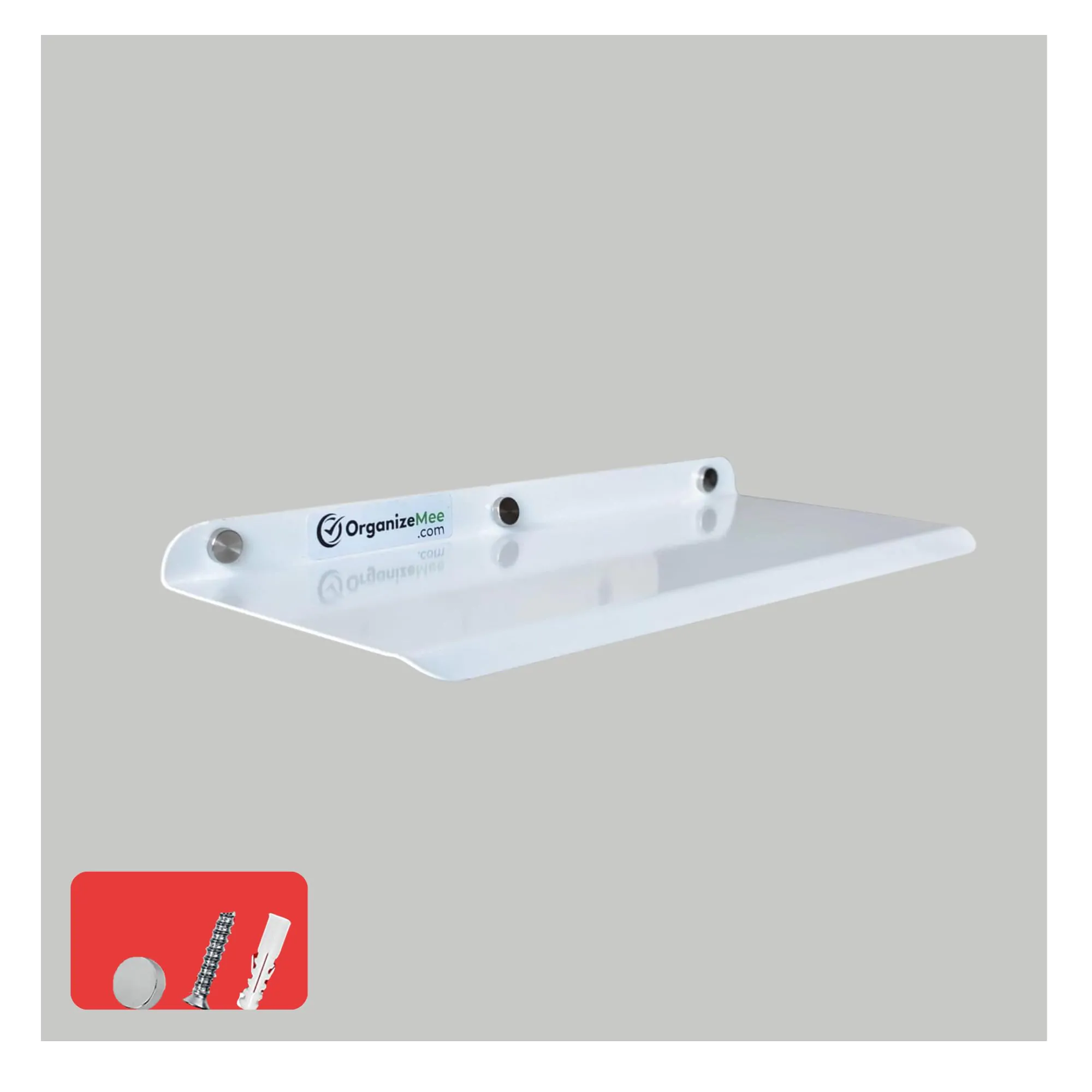 OrganizeMee Metal Large Wall Mounted Shelves,Bluetooth Speaker,Wi-Fi Camera Stand Corner Floating Shelf for Living Room & Bedroom,Home Decor Items Plant Pot mounting Racks 31.5cm X12.5Cm Qty 1(White)