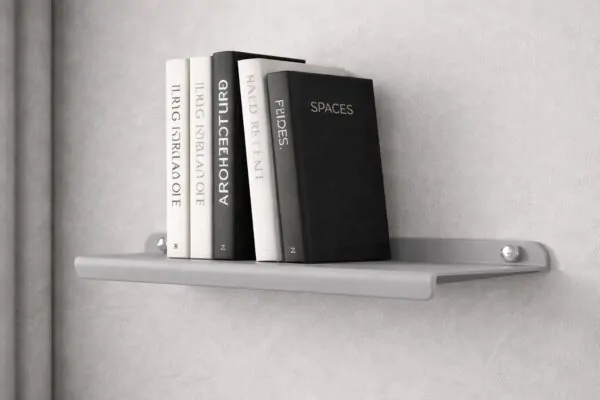 9 Inch Set 1 GREY Wall Shelf ,  Metal Floating Shelf for Wall, Wall Mounted Shelves, Modern Wall Shelf for Bedroom & Living Room Storage, Minimalist Wall Mount Shelf