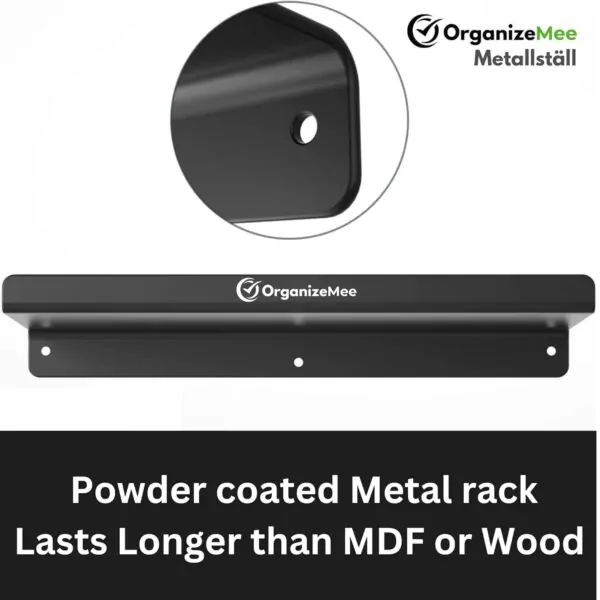 9 Inch WHITE Wall Shelf , Metal Floating Shelf for Wall, Wall Mounted Shelves, Modern Wall Shelf for Bedroom & Living Room (22.86 CM Long x 12.7 CM deep)