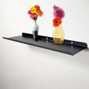 24 Inch Black Wall Shelf , Metal Floating Shelf for Wall, Wall Mounted Shelves, Modern Wall Shelf for Bedroom & Living Room (60.96 CM Long x 12.75 CM deep)