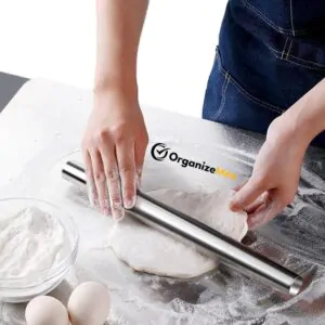 Stainless Steel Rolling Pin Chapati Belan Best Kitchen Accessories Roti Roller Size (Dia 25 Mm X 31.8 Cm)