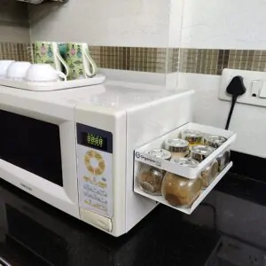 OrganizeMee Kitchen Magnetic Storage Rack for Fridge Side, Wall Mounted Spice Organizer Shelf for Bottles, Spice Jars Magnetic Refrigerator Shelf Rack (White Qty 2)