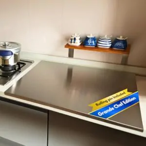 Steel Chopping Board for Kitchen Large | Fruits and Vegetables Cutting Extra Big Cutting Board Platform Countertop Pad Cutter | Pad Size 83CM X 60CM with 2 Cm Lip | A Must Kitchen Tools